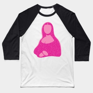 Pop Minimal Bubblegum Pink Mona Lisa Baseball T-Shirt